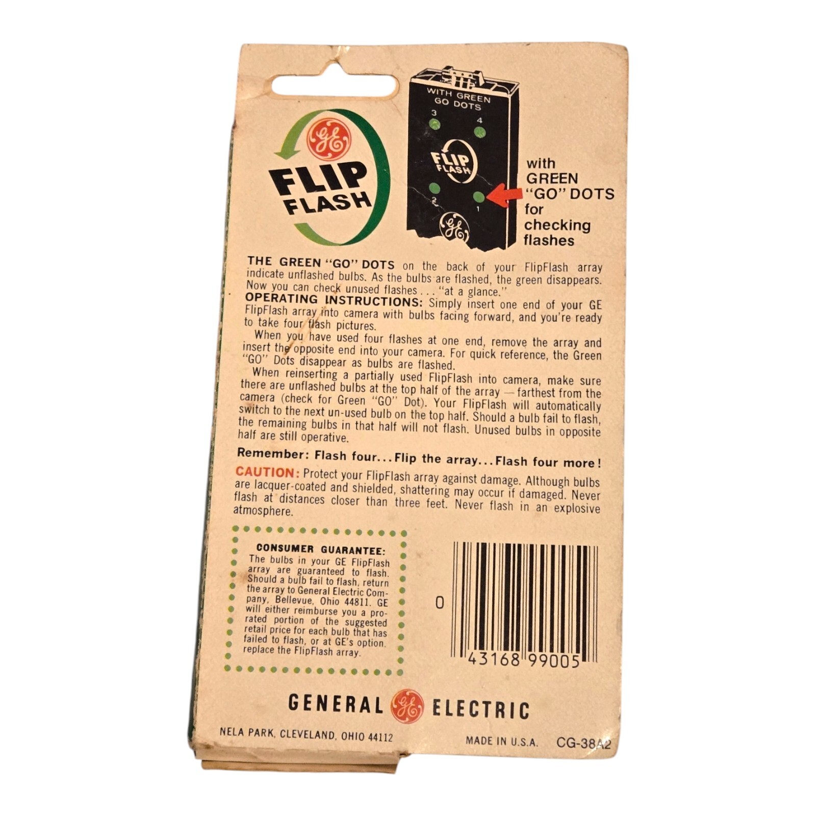 Vintage GE 16 Pack Flip Flash II Twin Pack Camera Flash Bulbs ￼