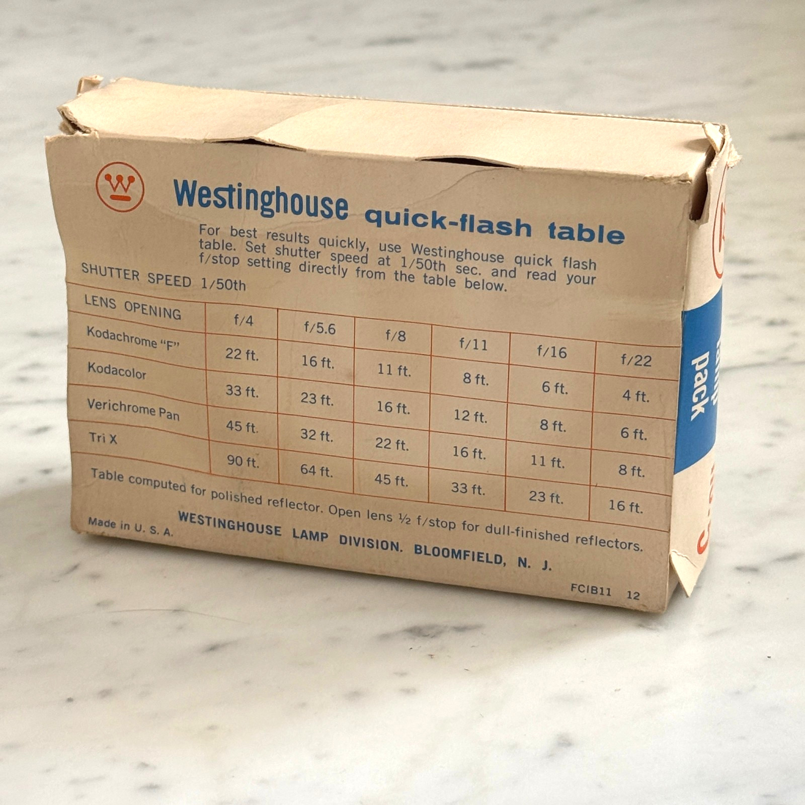 Vintage Westinghouse No. 5 Flash Bulbs (6) w/ Original Box – M5 Press 25