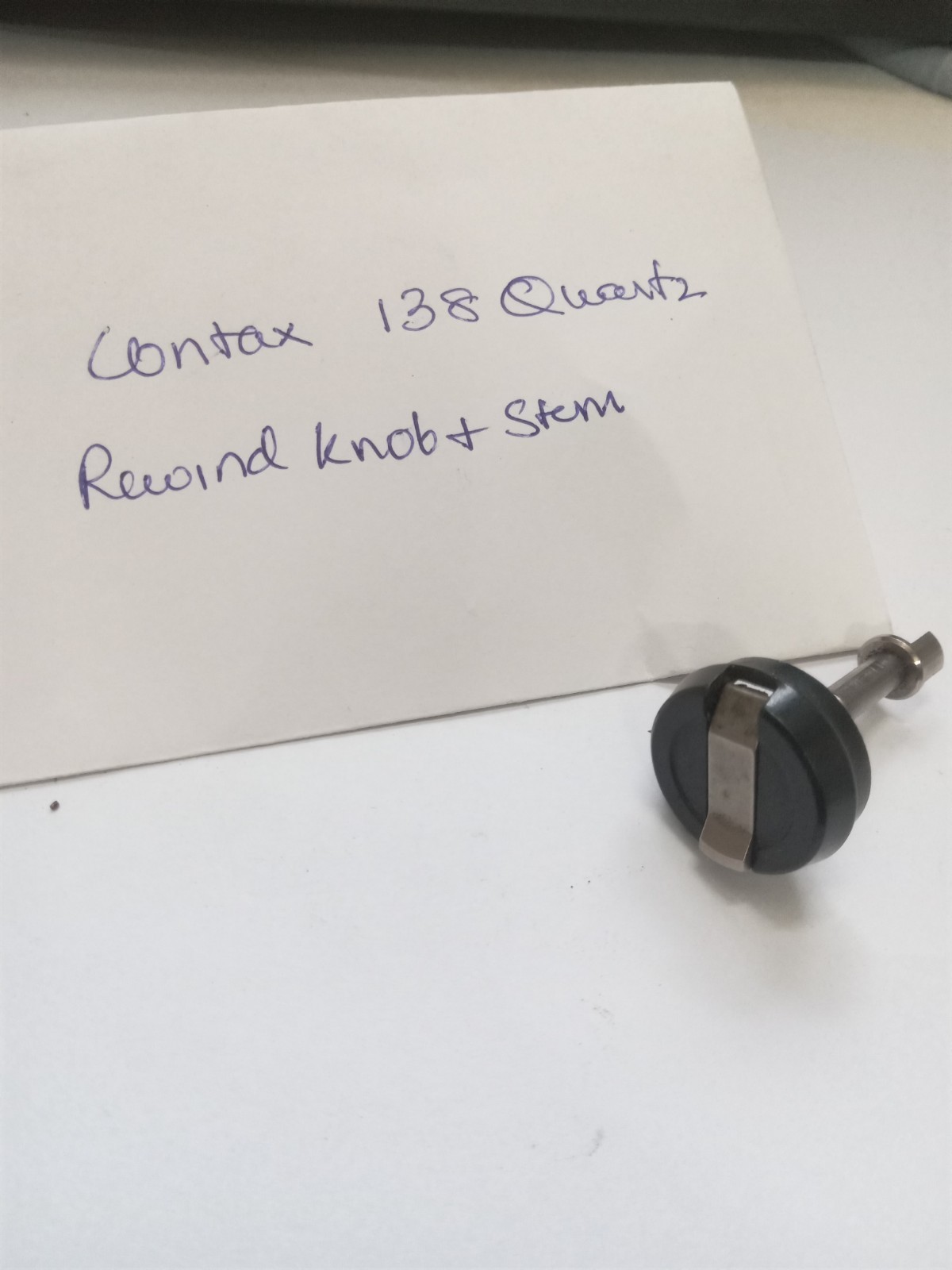 Contax 138 Quartz Rewind Knob W Stem/ Shaft Original Used Spare Part