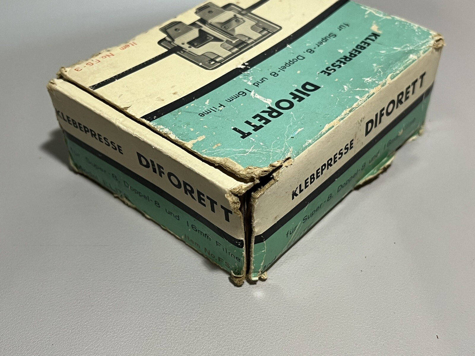 Vintage FS-3 DIFORETT Film Splicer For 8mm 16mm Super-8 JAPAN w/ Box RARE