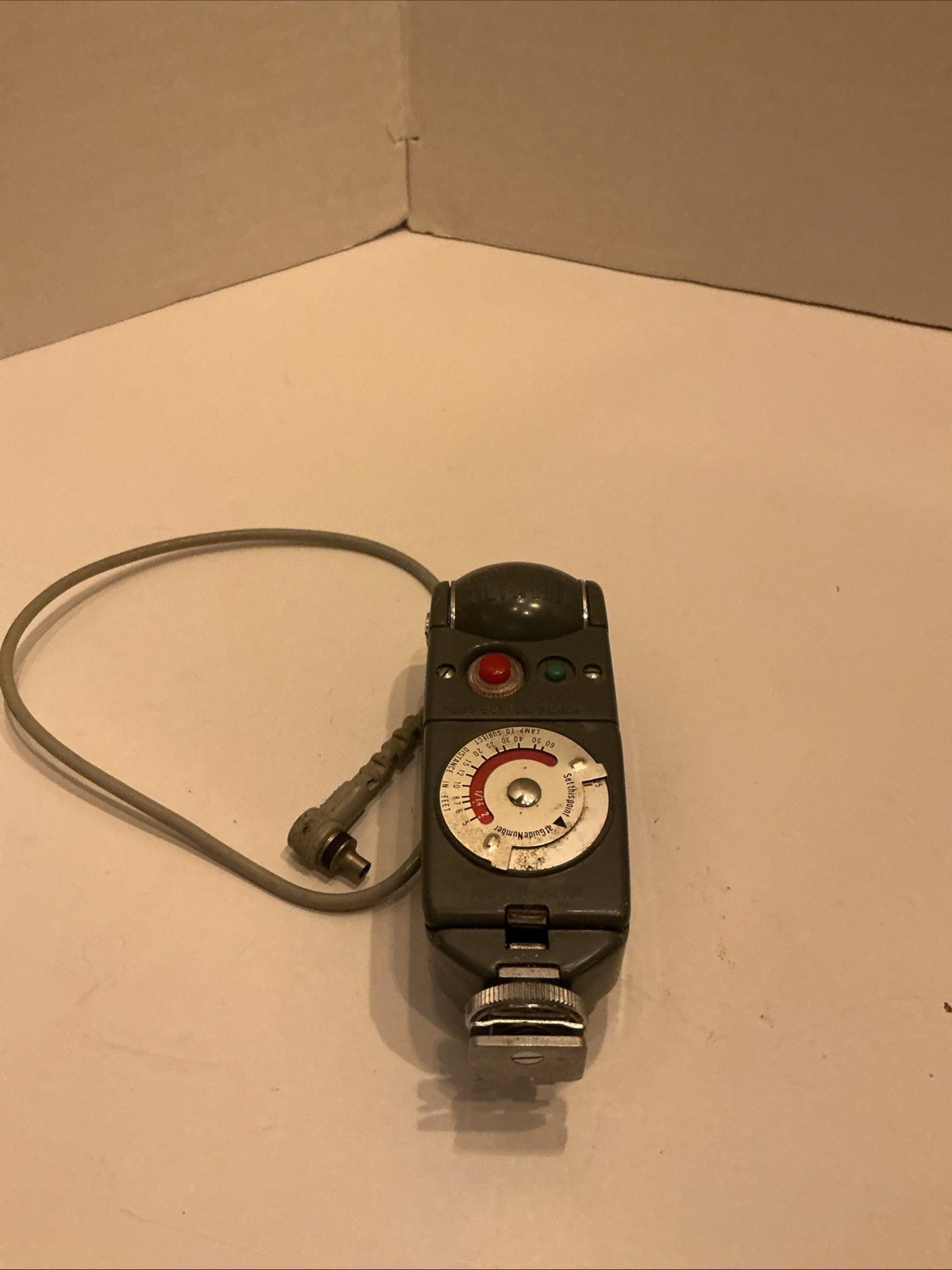 Vintage Honeywell Tilt-A-Mite Camera Flash Unit Collapsible Fan Japan 1950s