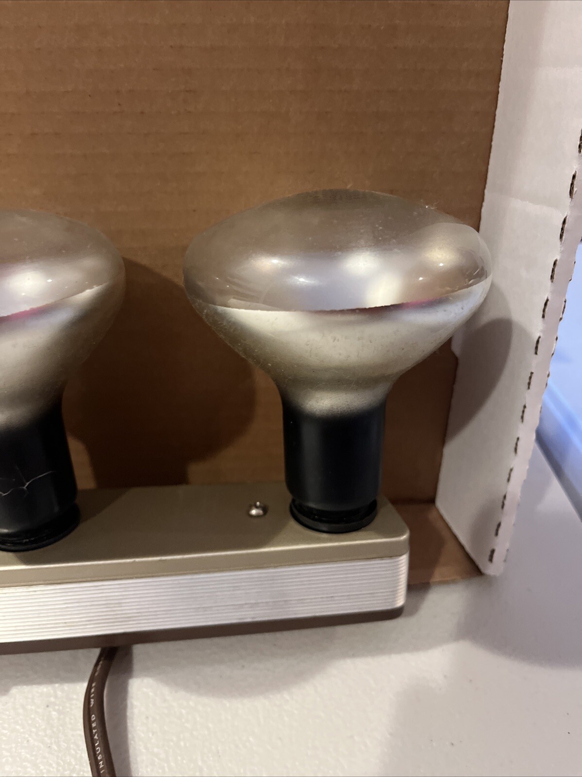 Vintage Deluxe Flood Light Movie Lamp Bar & Metal Case Tested & Works