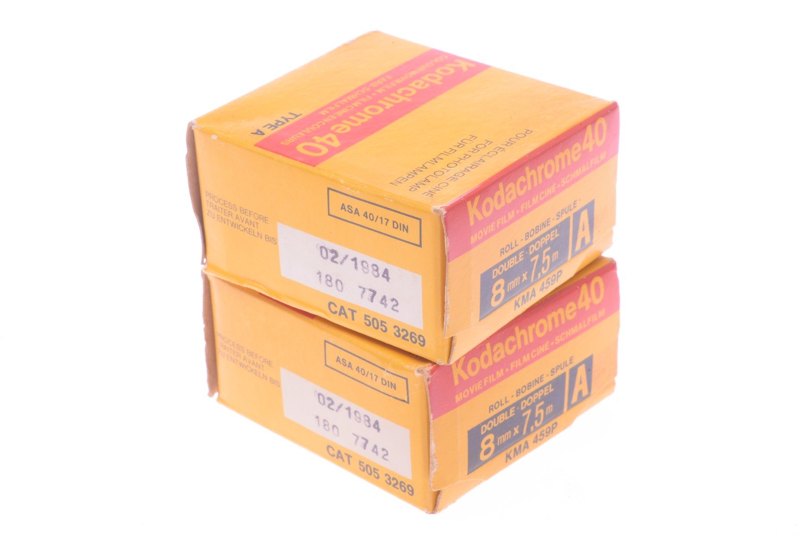 ✅ 1 KODAK KODACHROME 40 EXP. FEB. ’84 ROLL DOUBLE 8MM FILM CINE MOVIE ASA 40