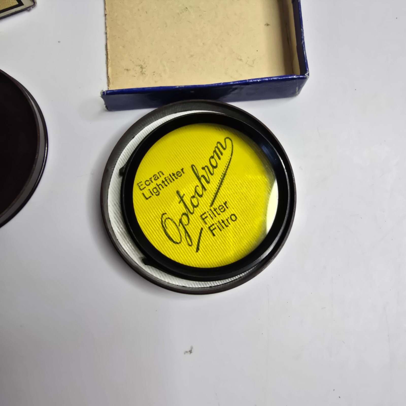 Vintage Optochrom Ecron Light Filter #1 Yellow Size 39-43