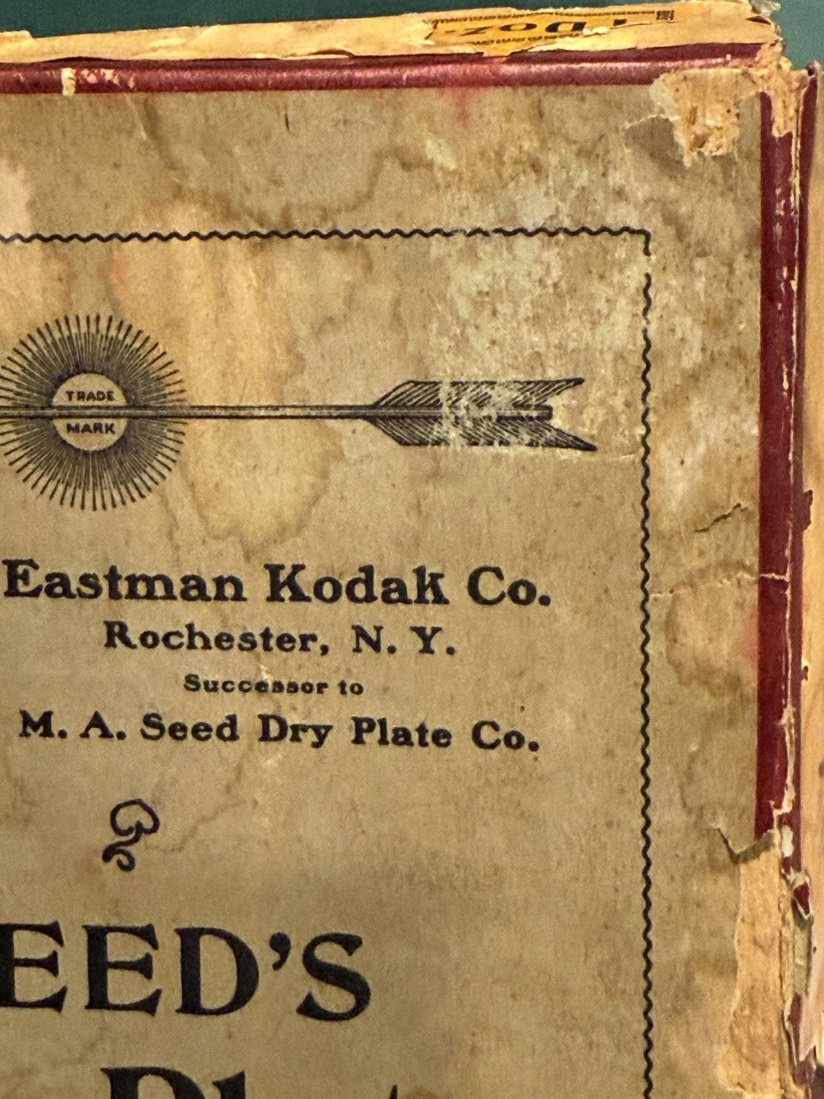 Eastman Kodak Seeds Dry Plates Glass Photography Slide Photo General Store Auto