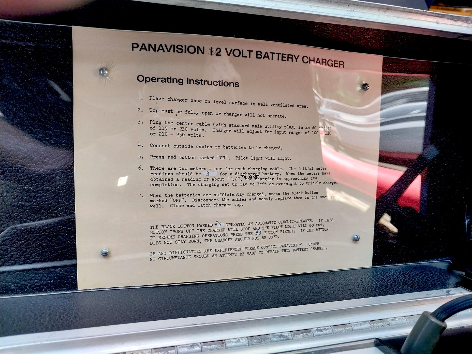 Panavision motion picture camera battery charger – model BC12 – Collectors Item