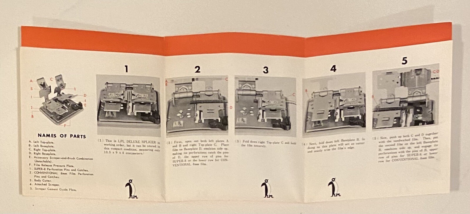 LPL 3 Way Cement Splicer SW 8C II Film Editing Super 8, Regular 8-16mm Vintage