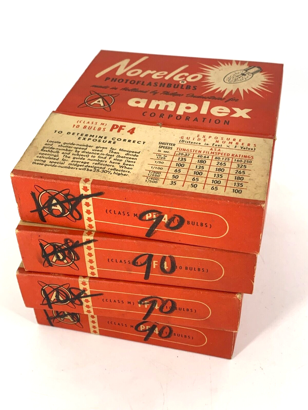 Lot of (40) Norelco Model PF 4 Photo Flash Bulbs