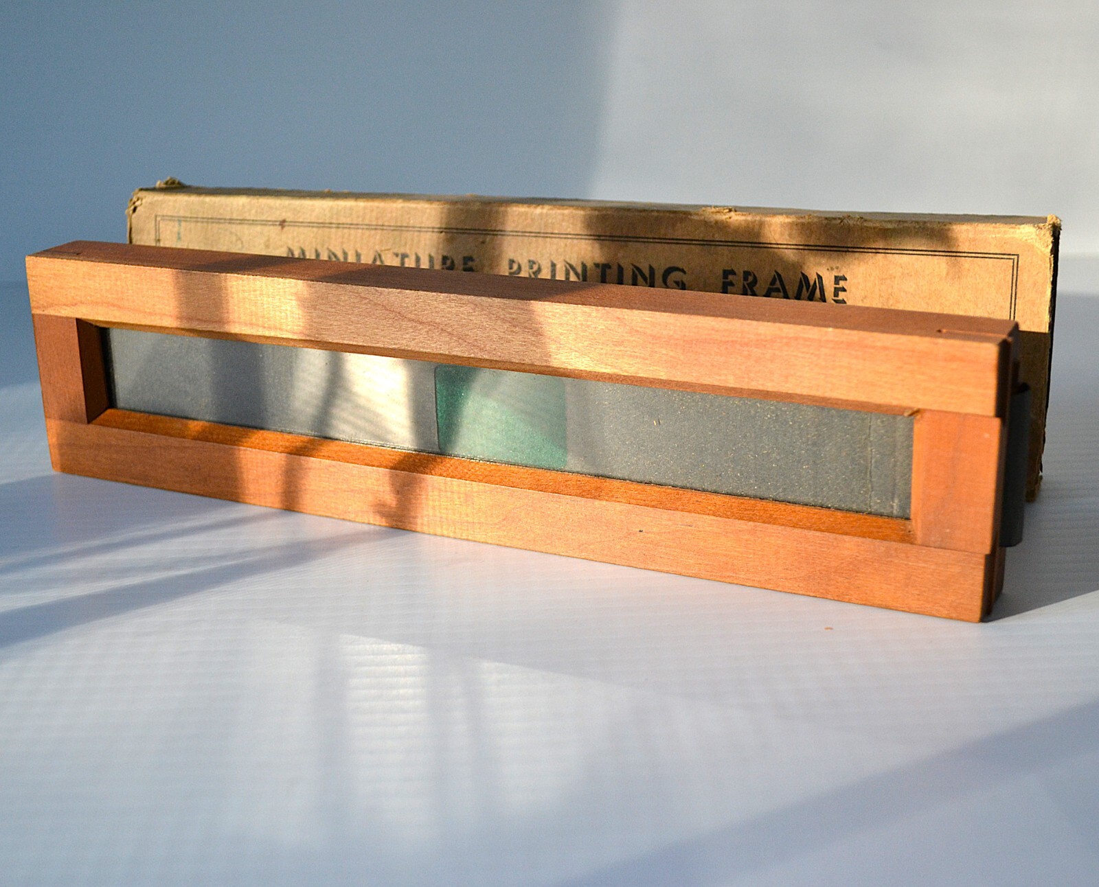 Early Rare 35mm Printing Frame for 6 exposures Plus Original Box and Mask
