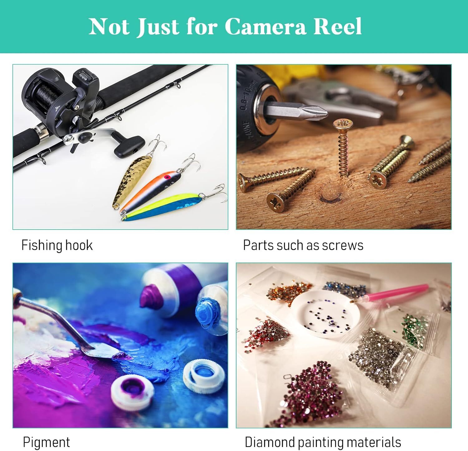 JOVITEC 200 Pcs Plastic Film Canister Holder 35 mm Empty Camera Reel Containers