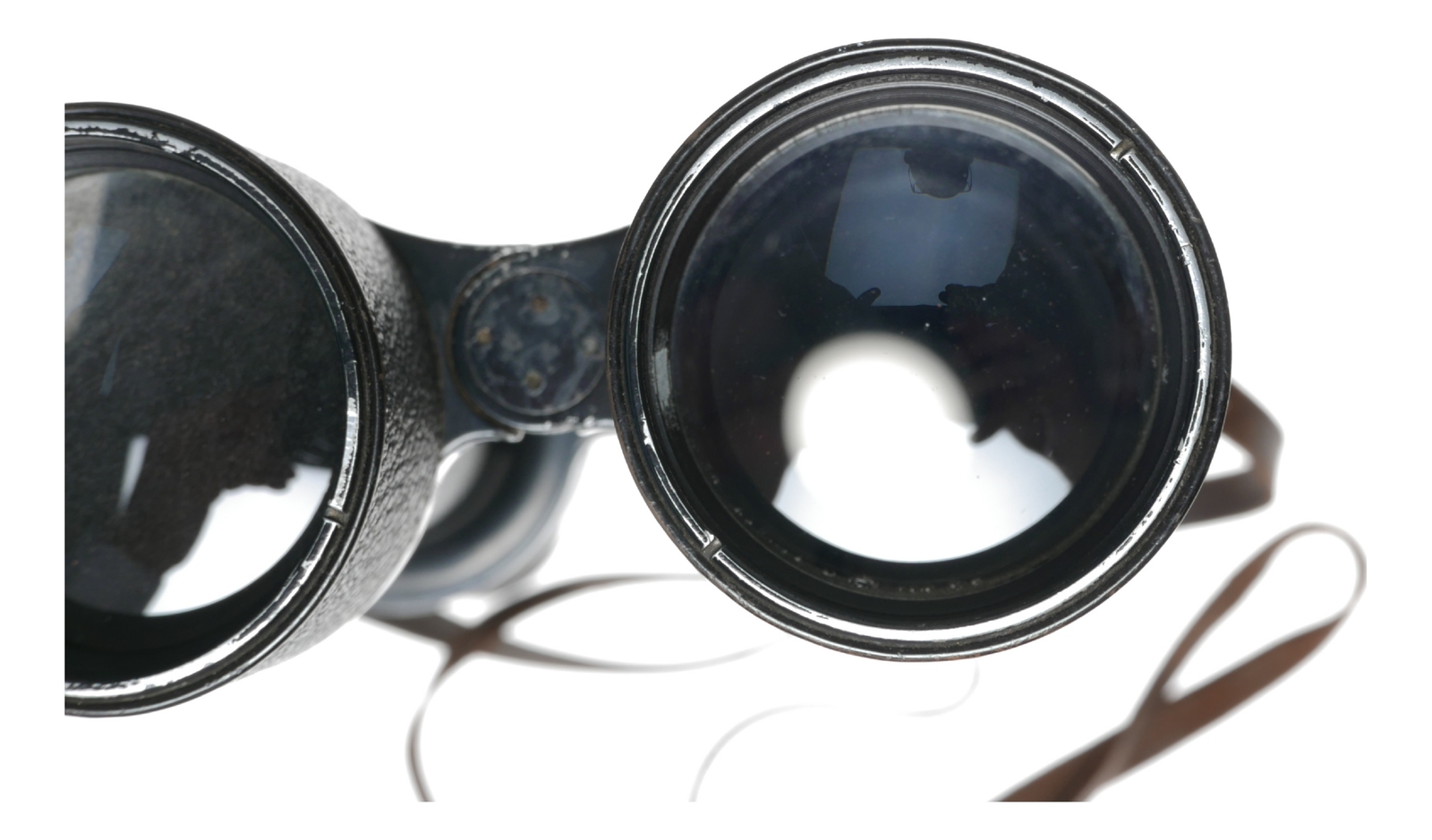 WWI Carl Zeiss Jena Delfort Binoculars 18×50 Original Leather Strap cased