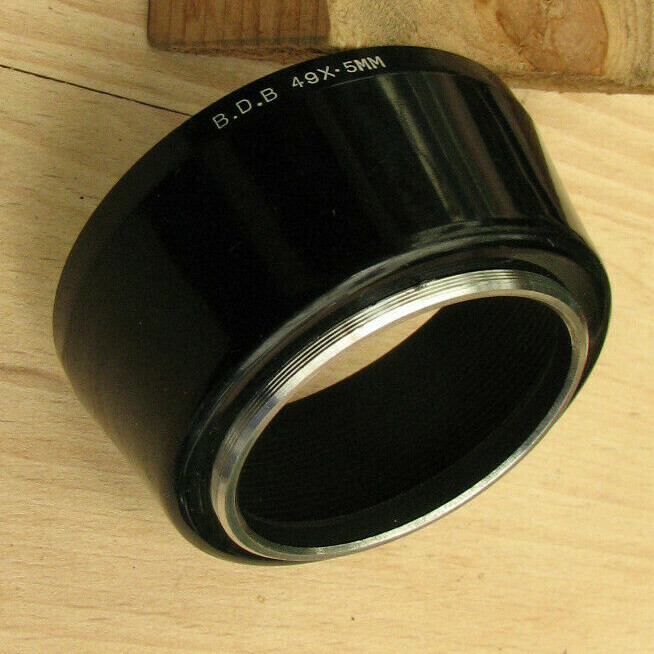 zeiss fit 49mm x .5mm screw in lens hood shade gb