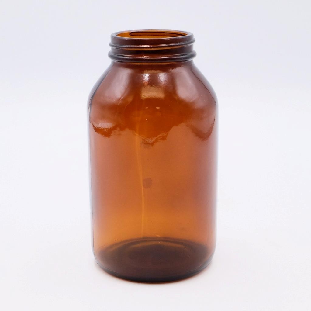 Vintage Kodak Amber Glass Jar/Bottle 16 oz + Lid – MUST SEE! (4515)