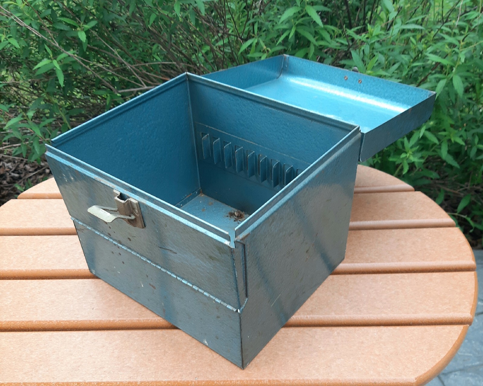 Metal Movie Reel Chest Box Storage Travel Case Film Vintage -Read Description-