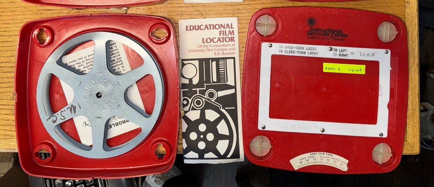 Vintage Plio-Magic 16mm Film Archival Plastic Storage Box 7″ Reel Film & Case