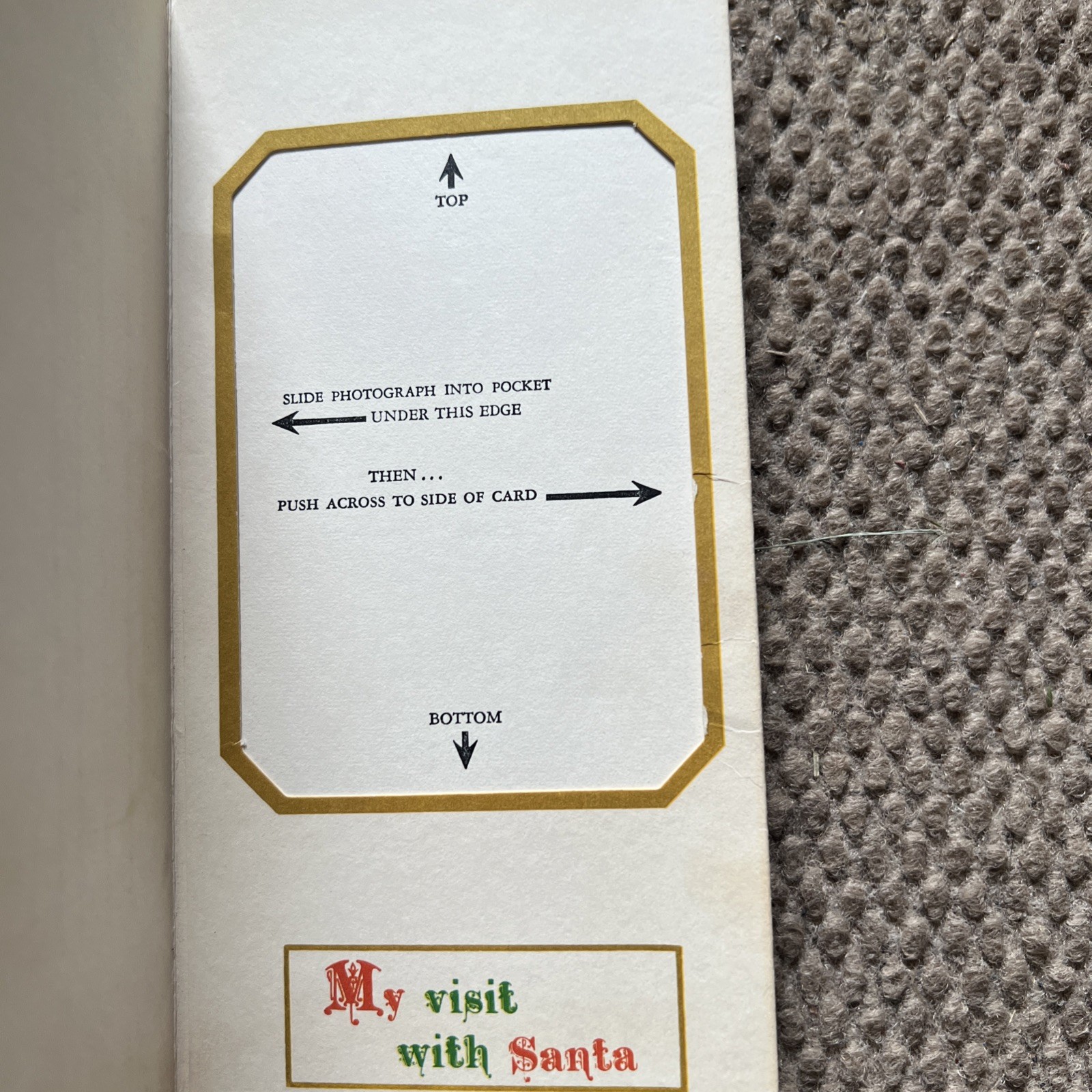 5 VTG 1960’S Photograph CARDS Stock Folder For ” SANTA AND ME ” Photo