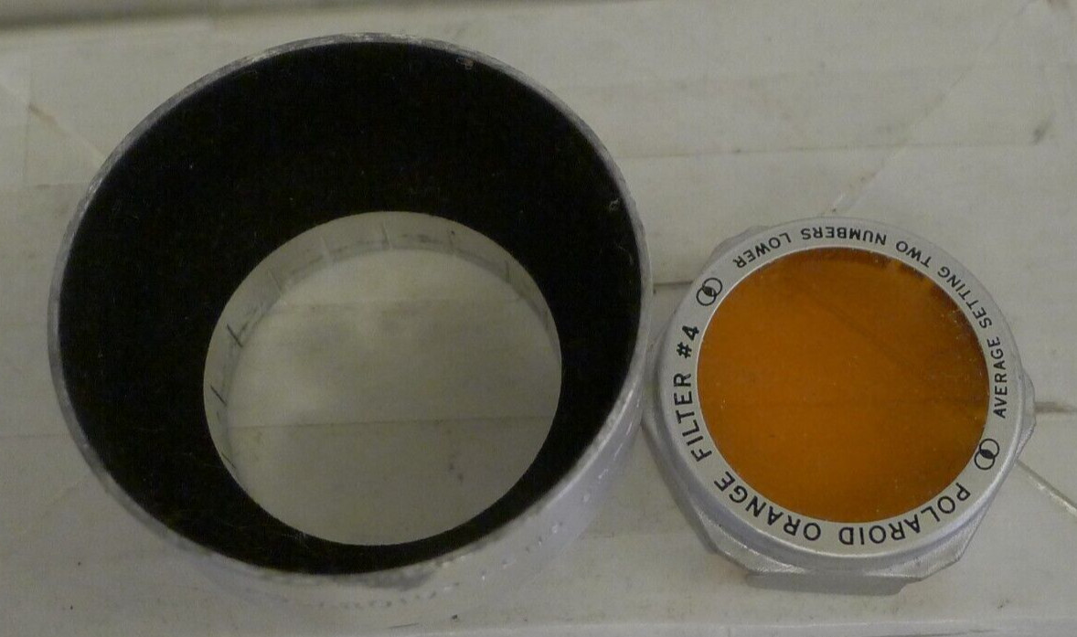 Polaroid Lens Shade No 545 31.5mm Metal With 4 Filters & 3 Close-Up Lenses -Vtg