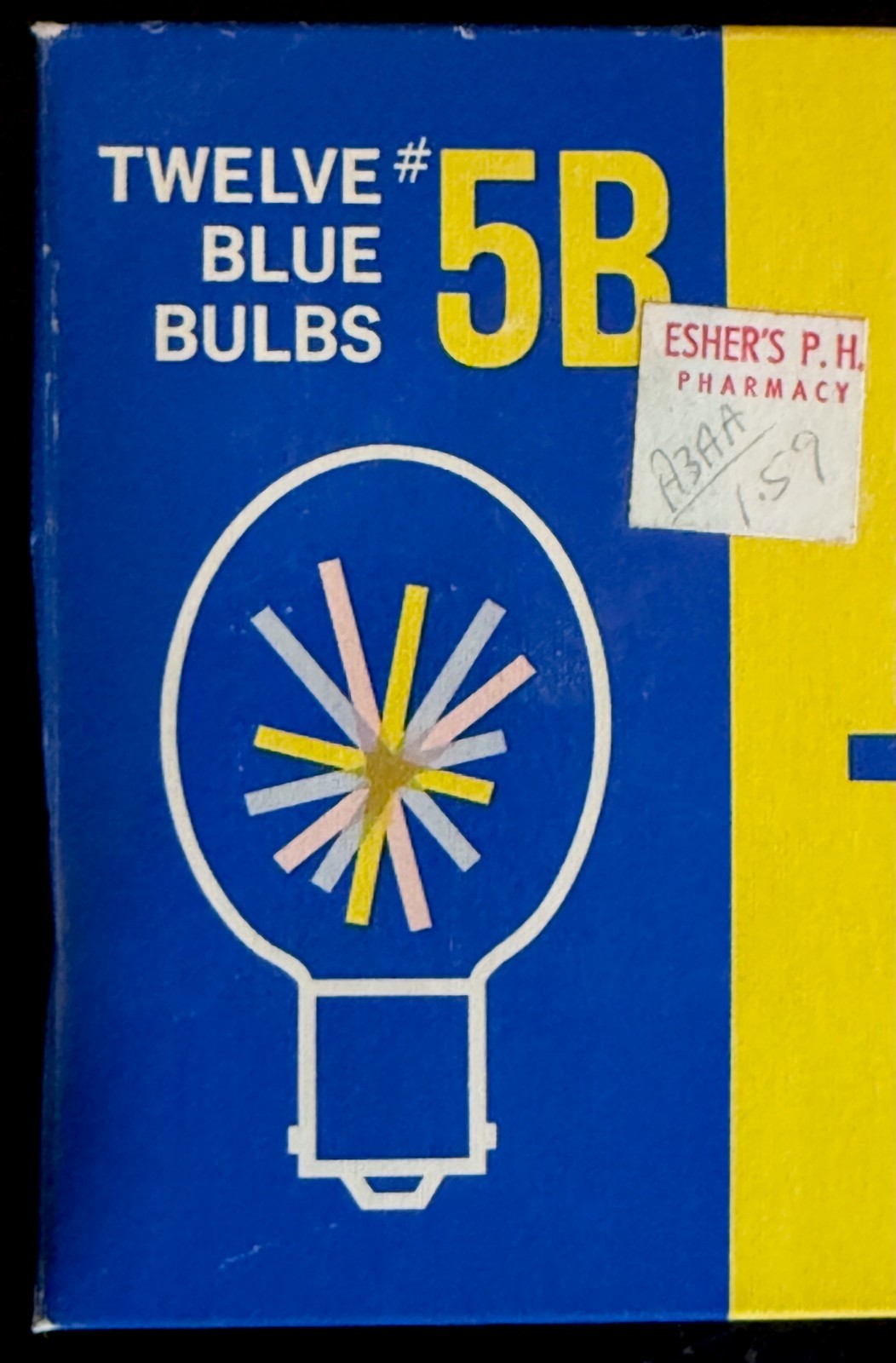 Vintage General Electric Blue Rhenium Flashbulbs / Box of 12 Unused / #5B