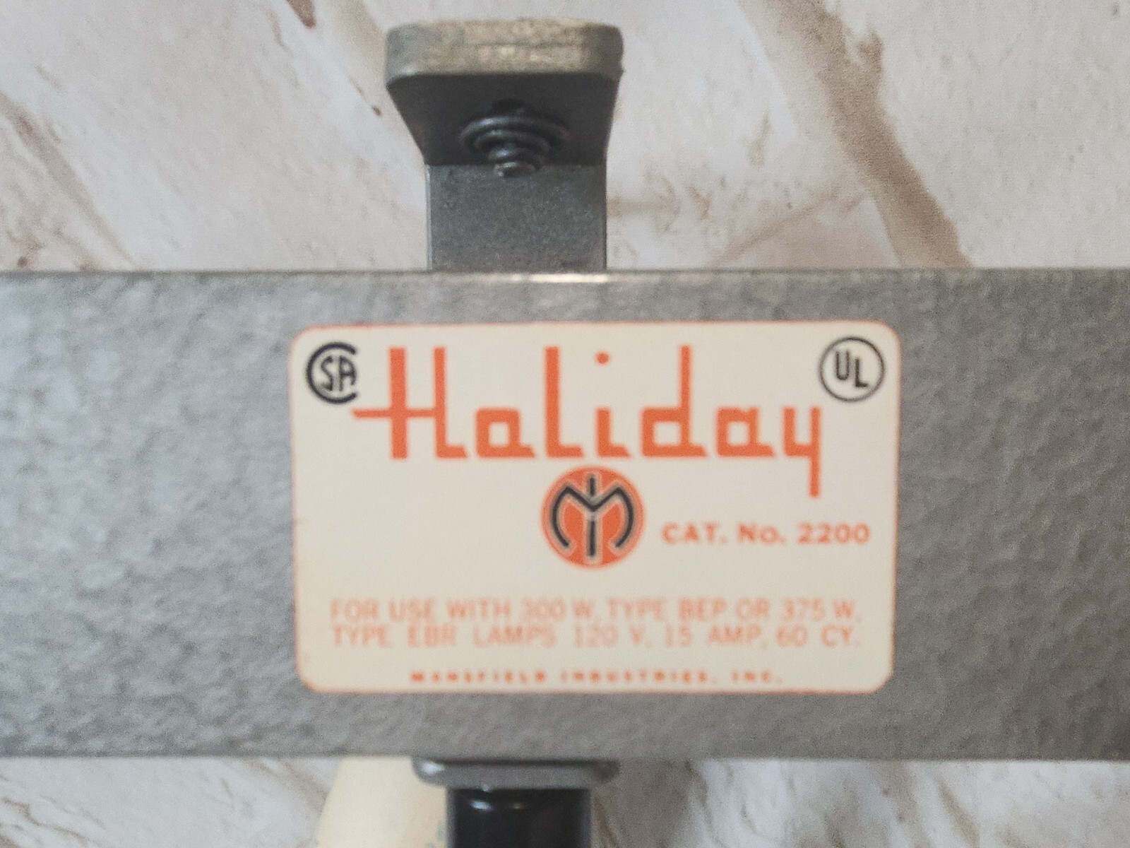 Holiday Brand Cat No. 2200 Electric Camera 2 Bulb Movie Light Bar * TESTED👍👍