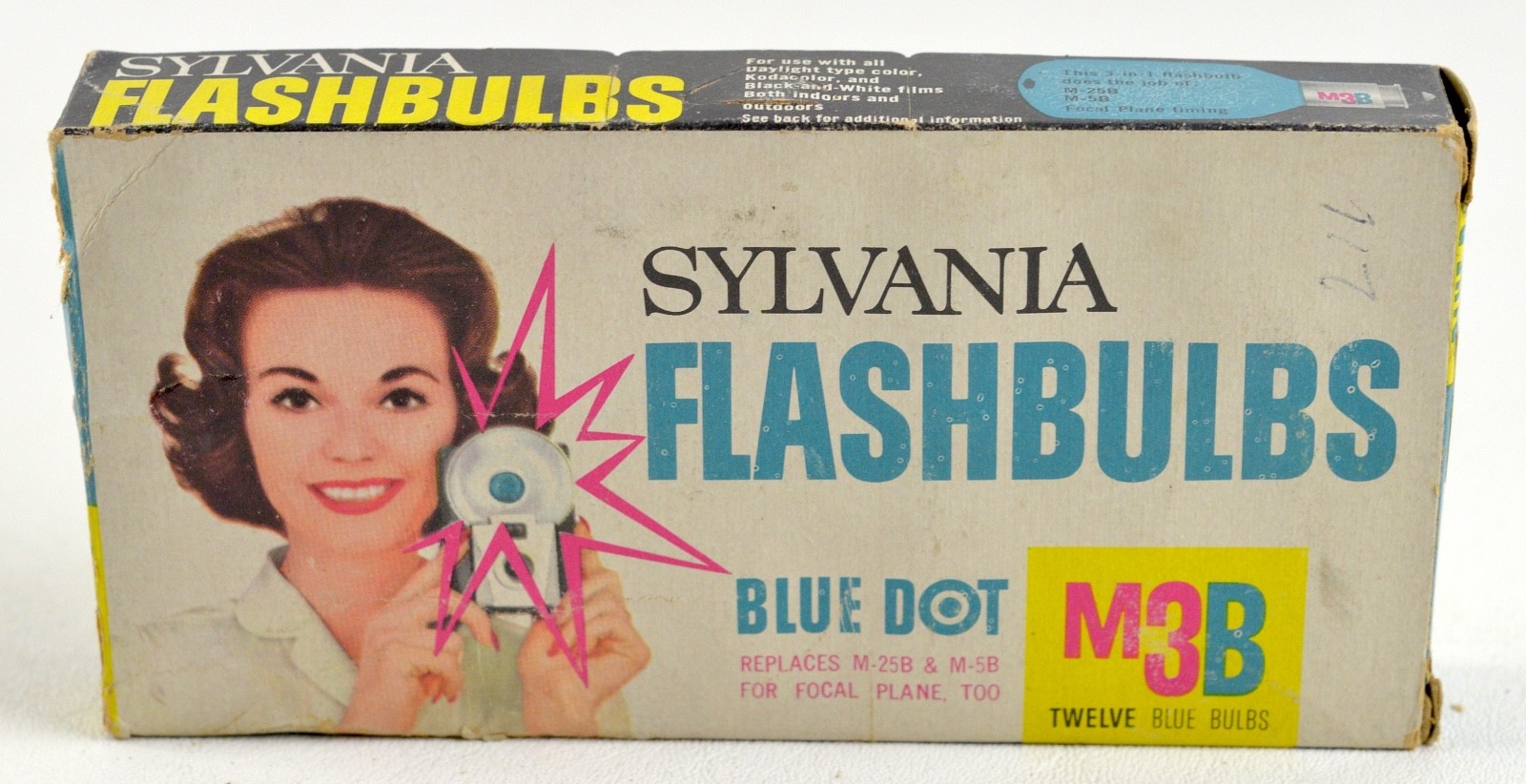 12) Vintage Sylvania M3B Blue Dot Flashbulbs