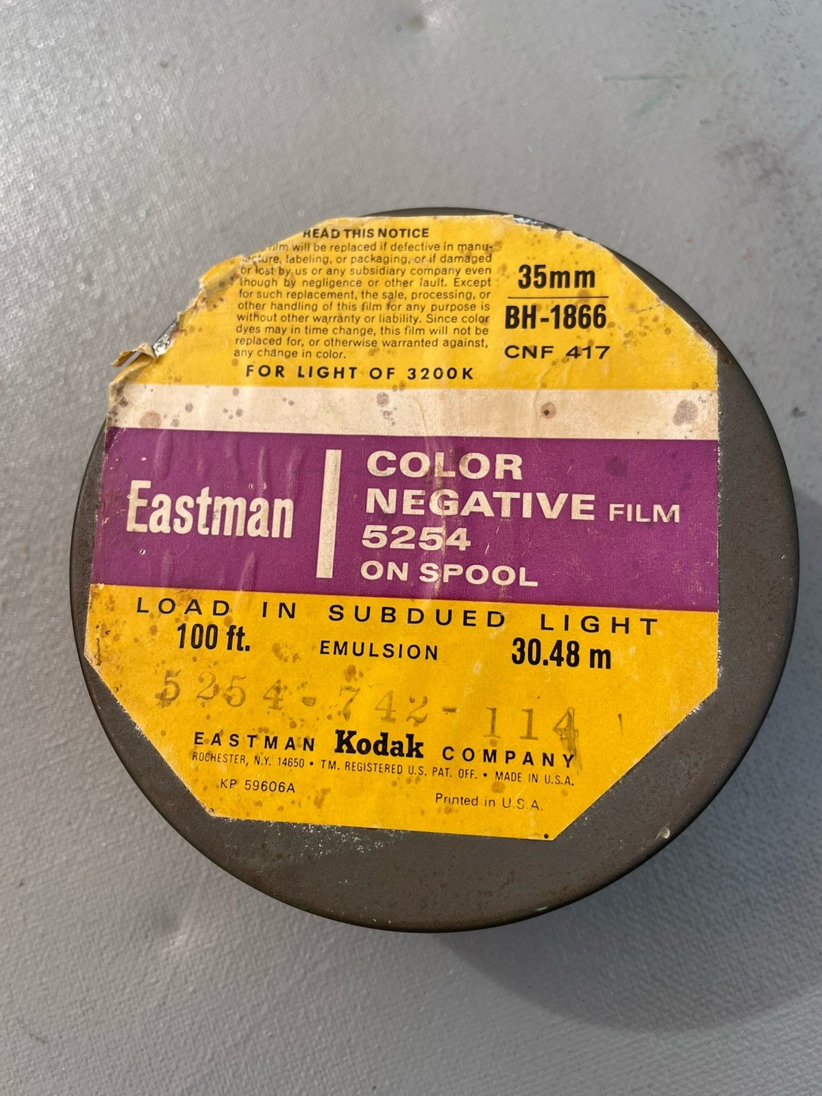 Eastman Kodak Metal Film Canister Tin Vintage 3.75″