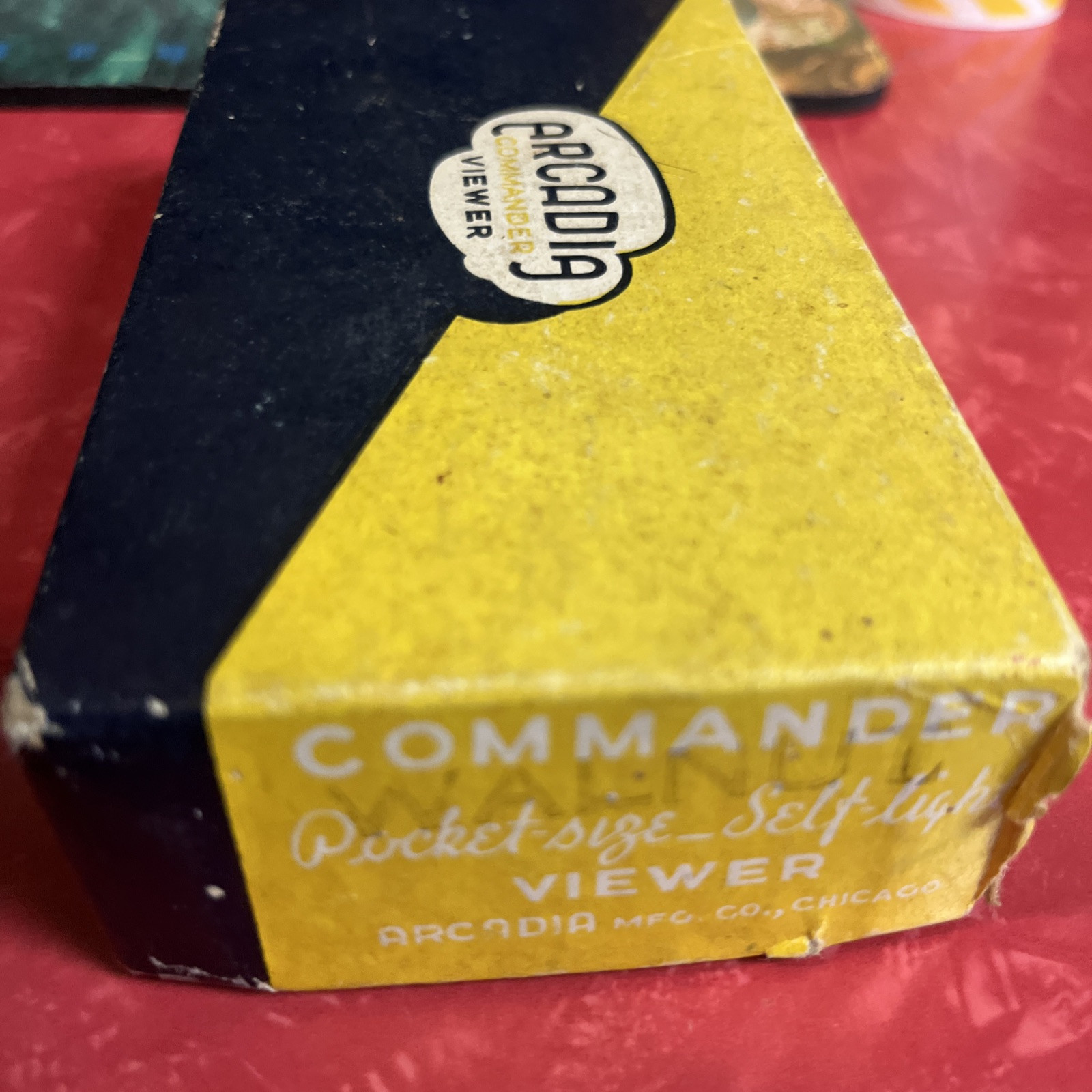 1940’s Vintage Arcadia Commander Pocket Viewer Self-Illuminating W/Box