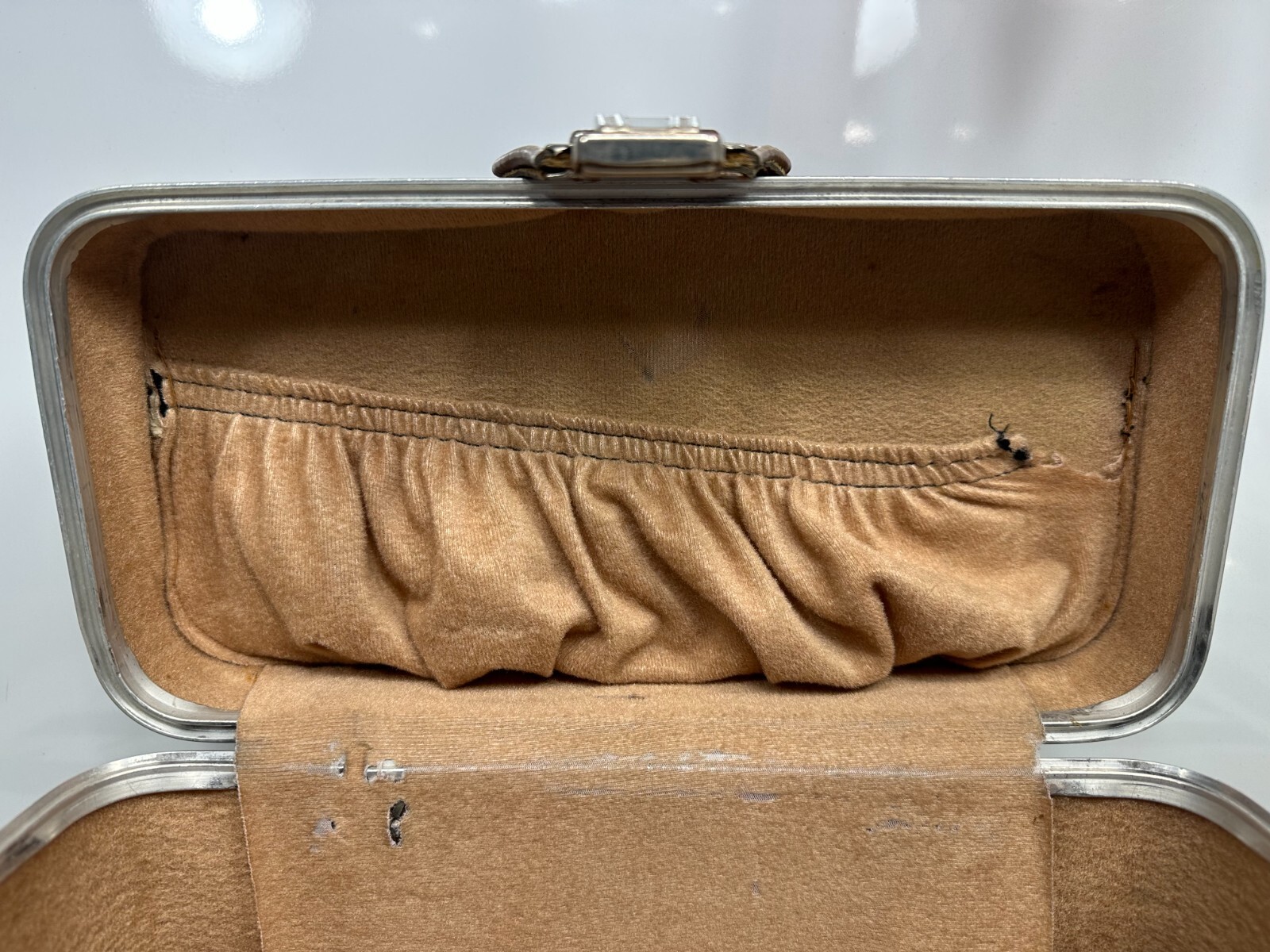 VINTAGE NIKON CAMERA BAG HARD SHELL CASE BROWN SHOULDER STRAP RETRO