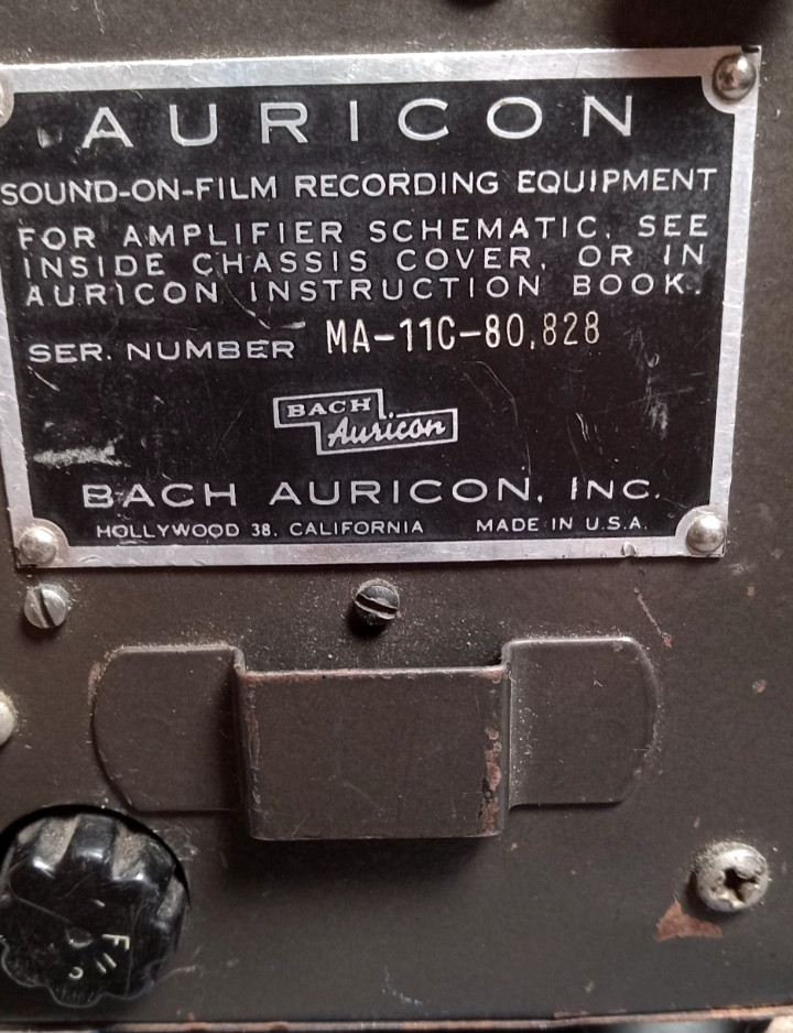 Vintage Bach Auricon MA-11C all Transistor Filmagnetic Sound on Film Amplifier
