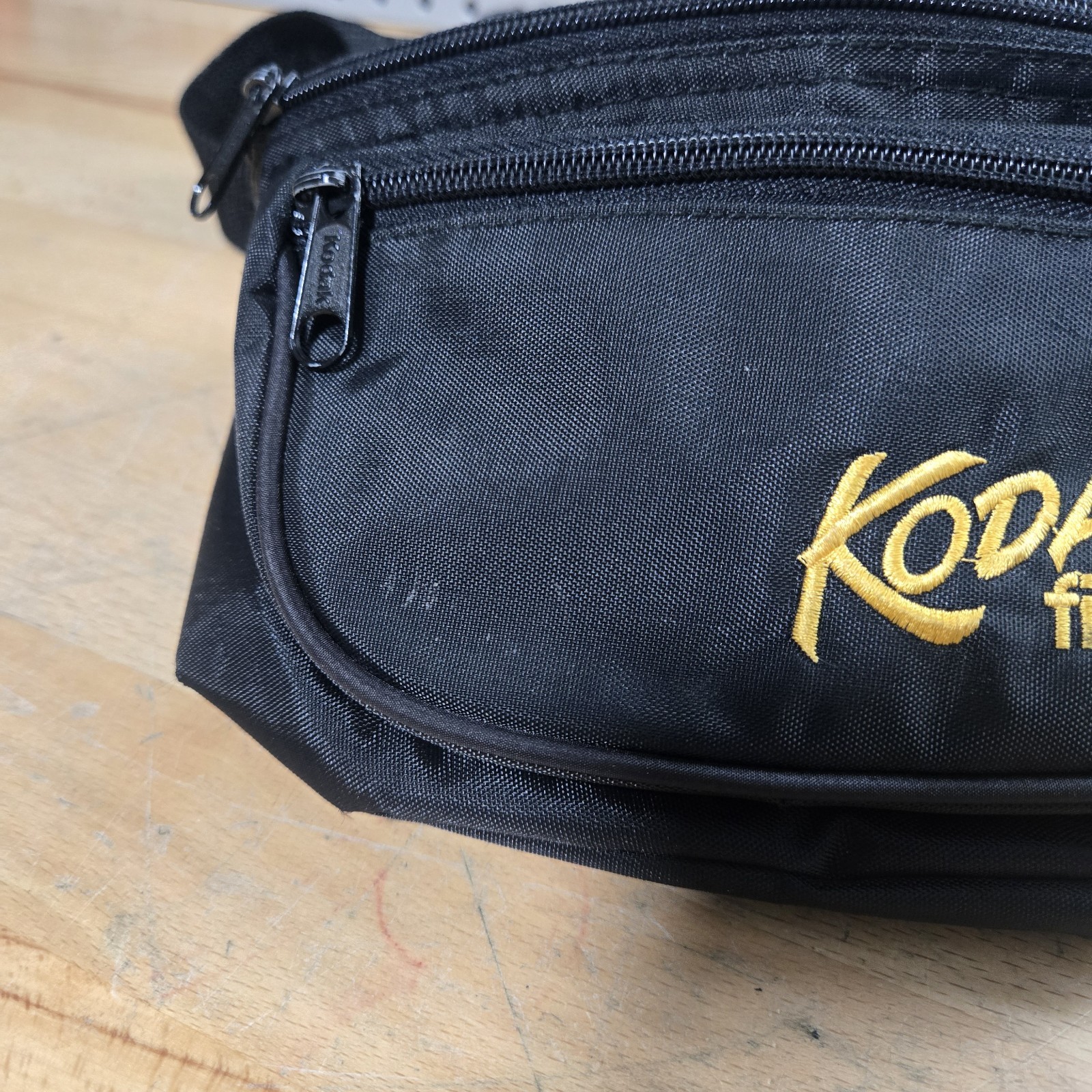 Vintage 1990s Kodak Film Photography Black Fanny Pack Waist Bag