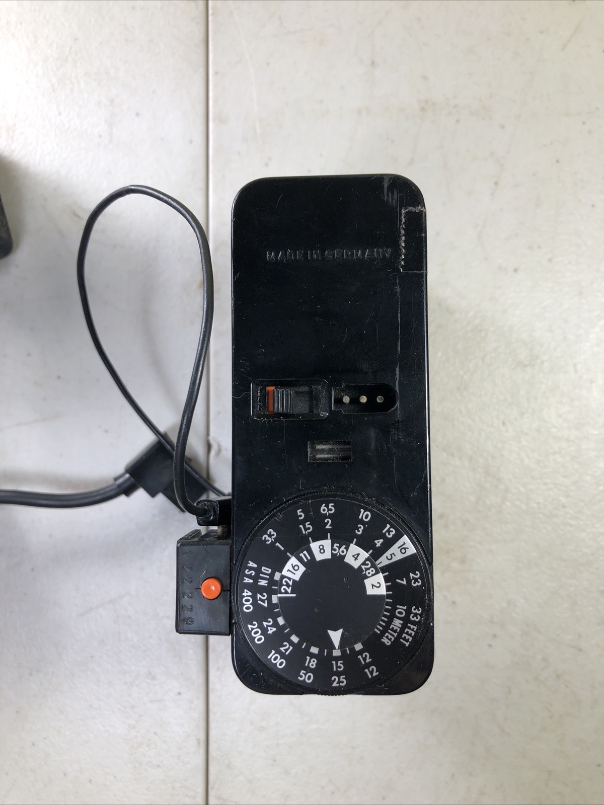 Vintage Metz Mecablitz 185 Flash W/ Original Power Cord & Adapter