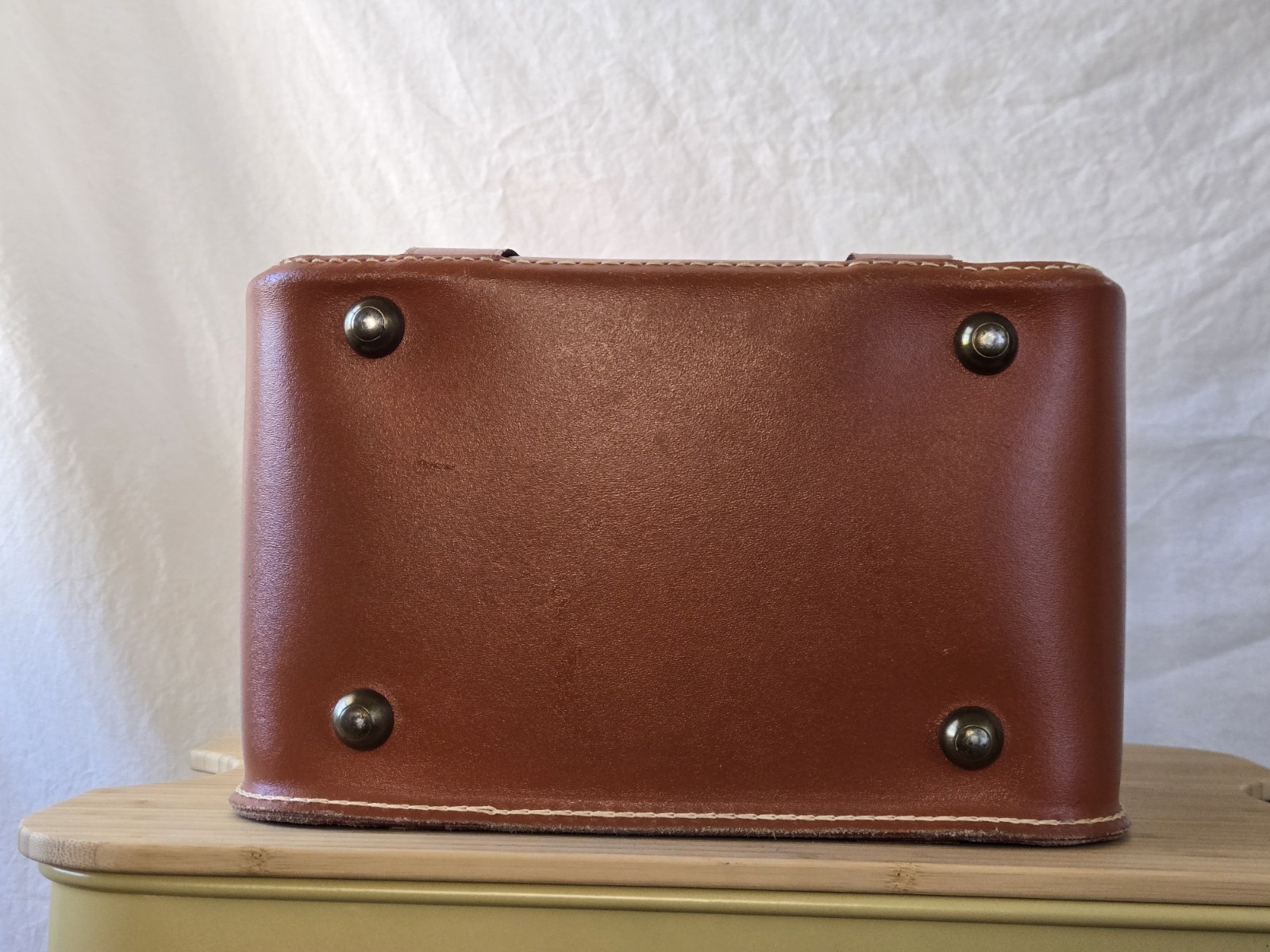 Vintage Diamond C515 Camera Bag Brown Genuine Leather Made in USA