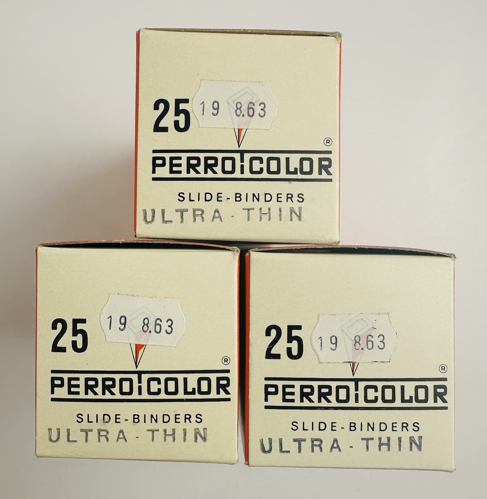 Perro Color Glass 2×2″ Precision Slide Binders (24mmX 36mm) 25pcs Each—Lot Of 3