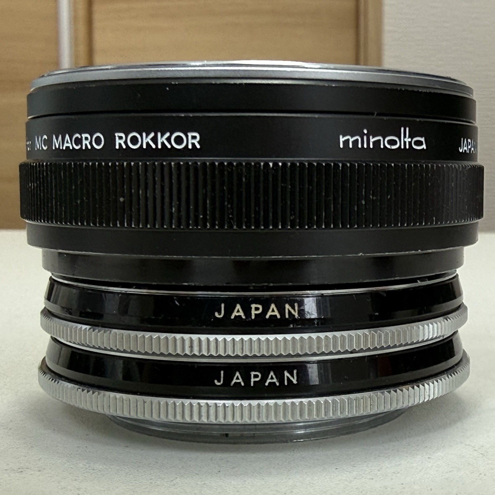 Minolta SR/MD Macro Extension Tube Set No.1 & No.2 1:2–1:1 for Macro Rokkor Lens