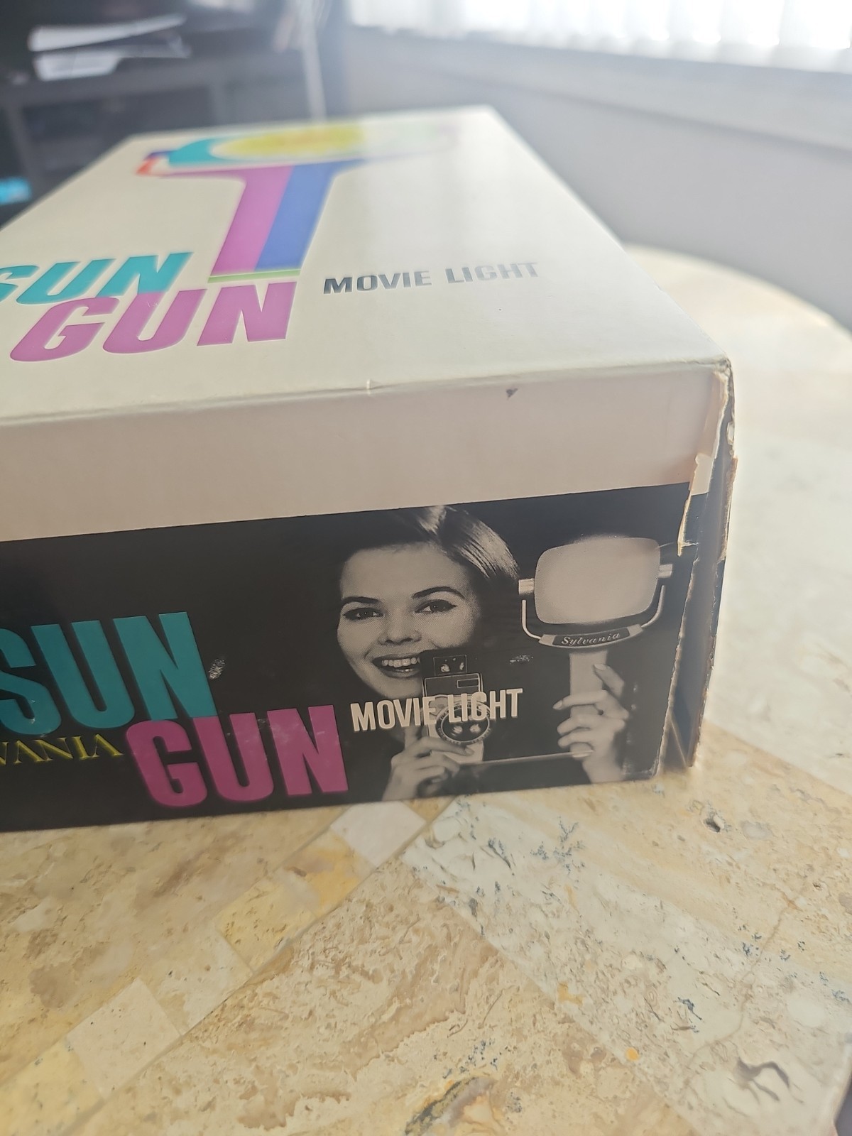 Sylvania SG-1 Sun Gun Movie Light Original Box Tested Working Manual VINTAGE