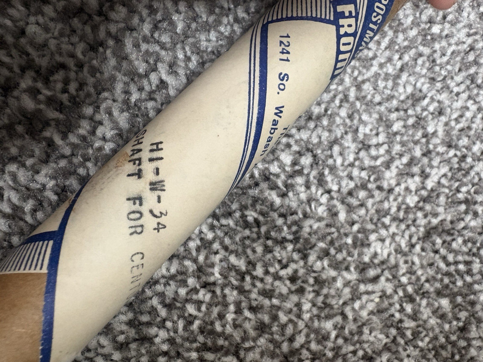 PRECISION EDW.H.WOLK PART – HI-W-34 -Lower Shaft For Century