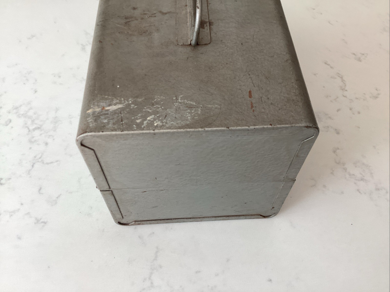 Vintage Brumberger 12 Slot 8mm Film Reel Metal Canister Case Old Empty