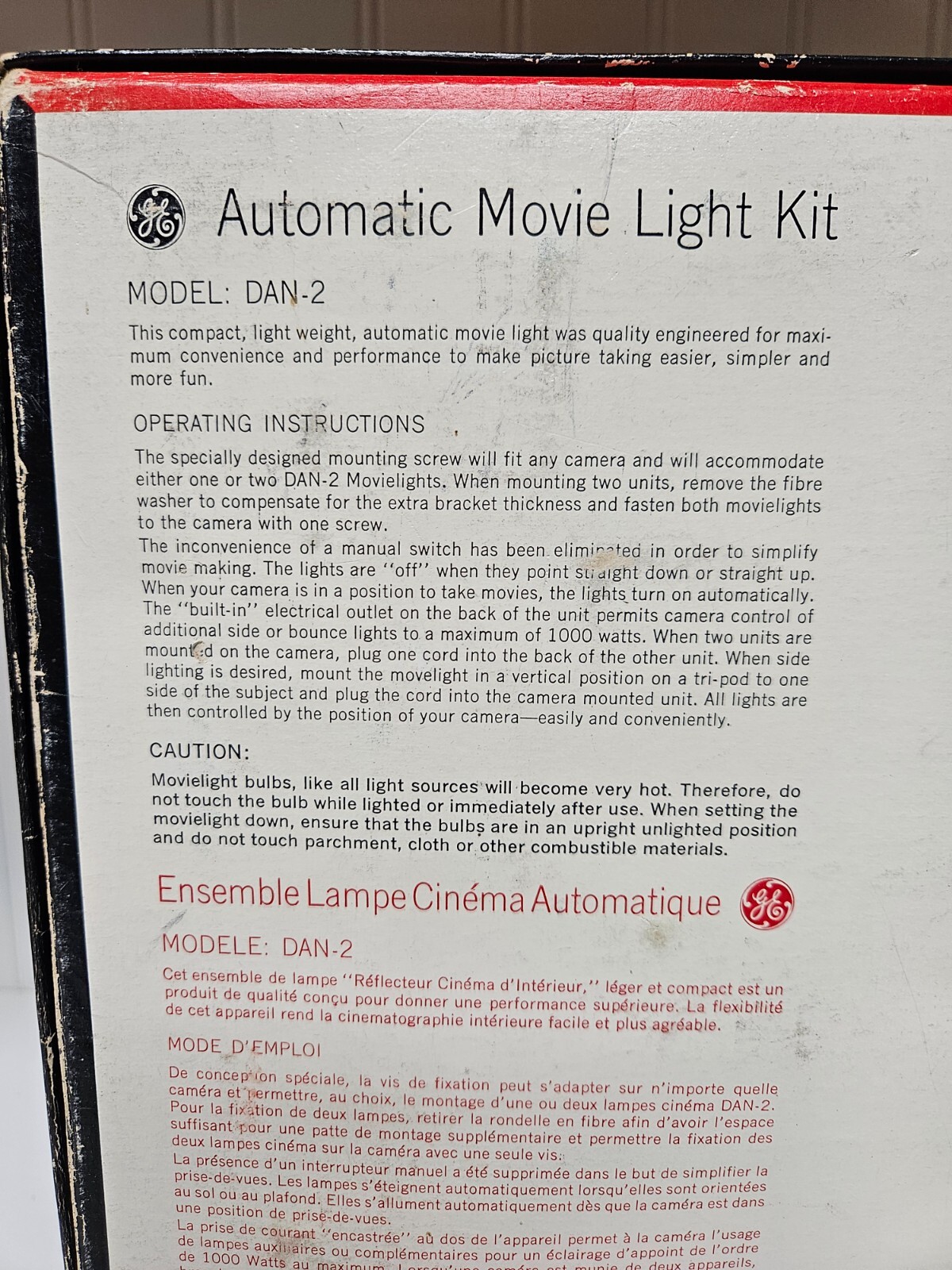 Vintage GE Automatic Movie Light Kit – New Old Stock – Works
