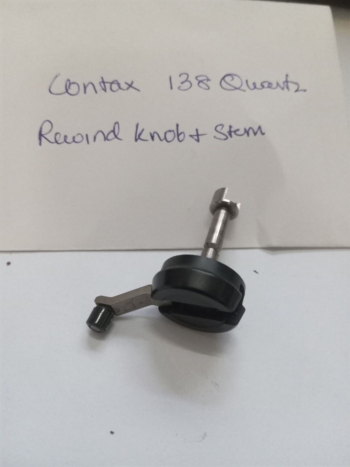 Contax 138 Quartz Rewind Knob W Stem/ Shaft Original Used Spare Part