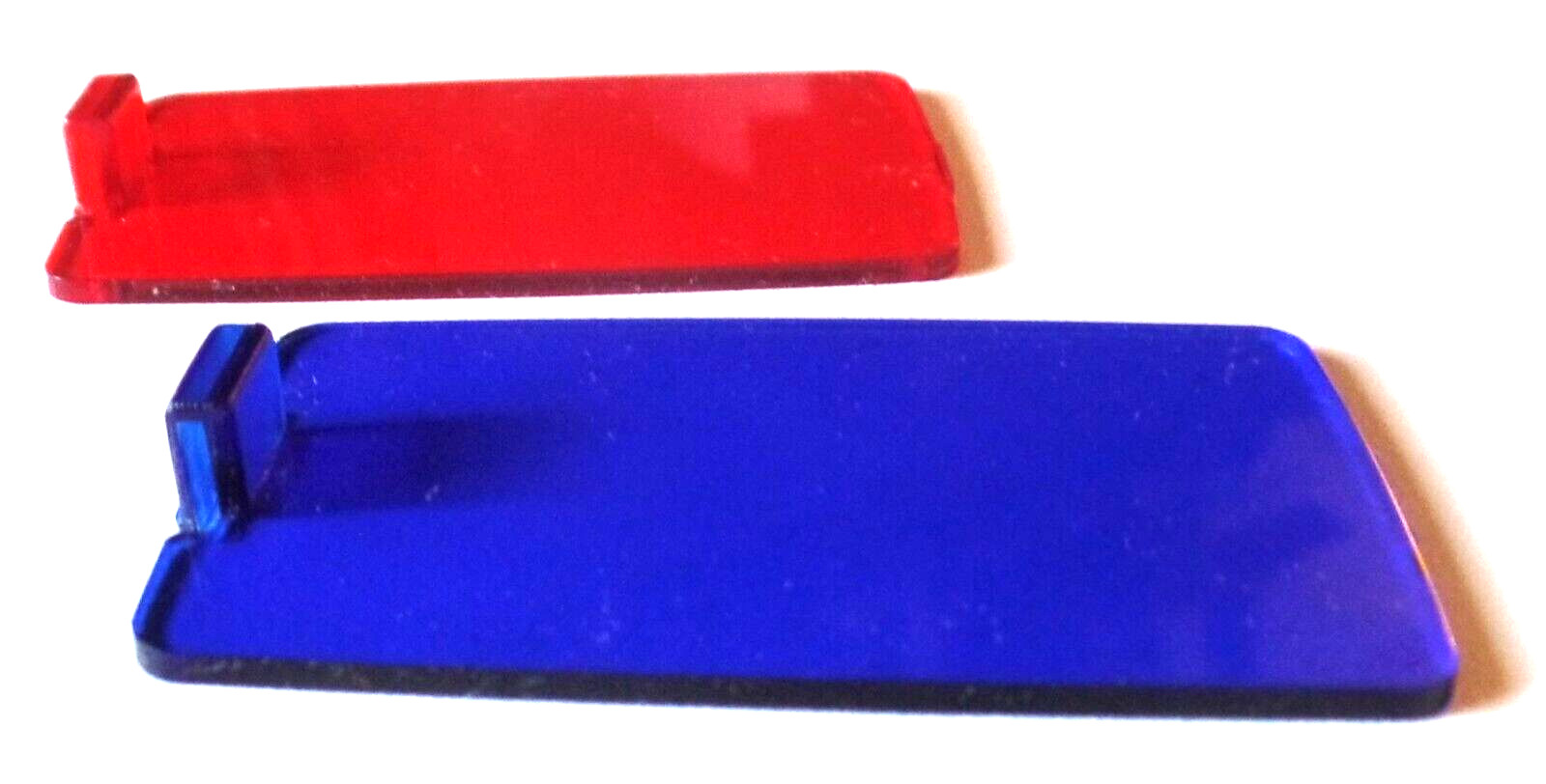 2 Vintage Blue & Red Plastic Camera Attachment Filters
