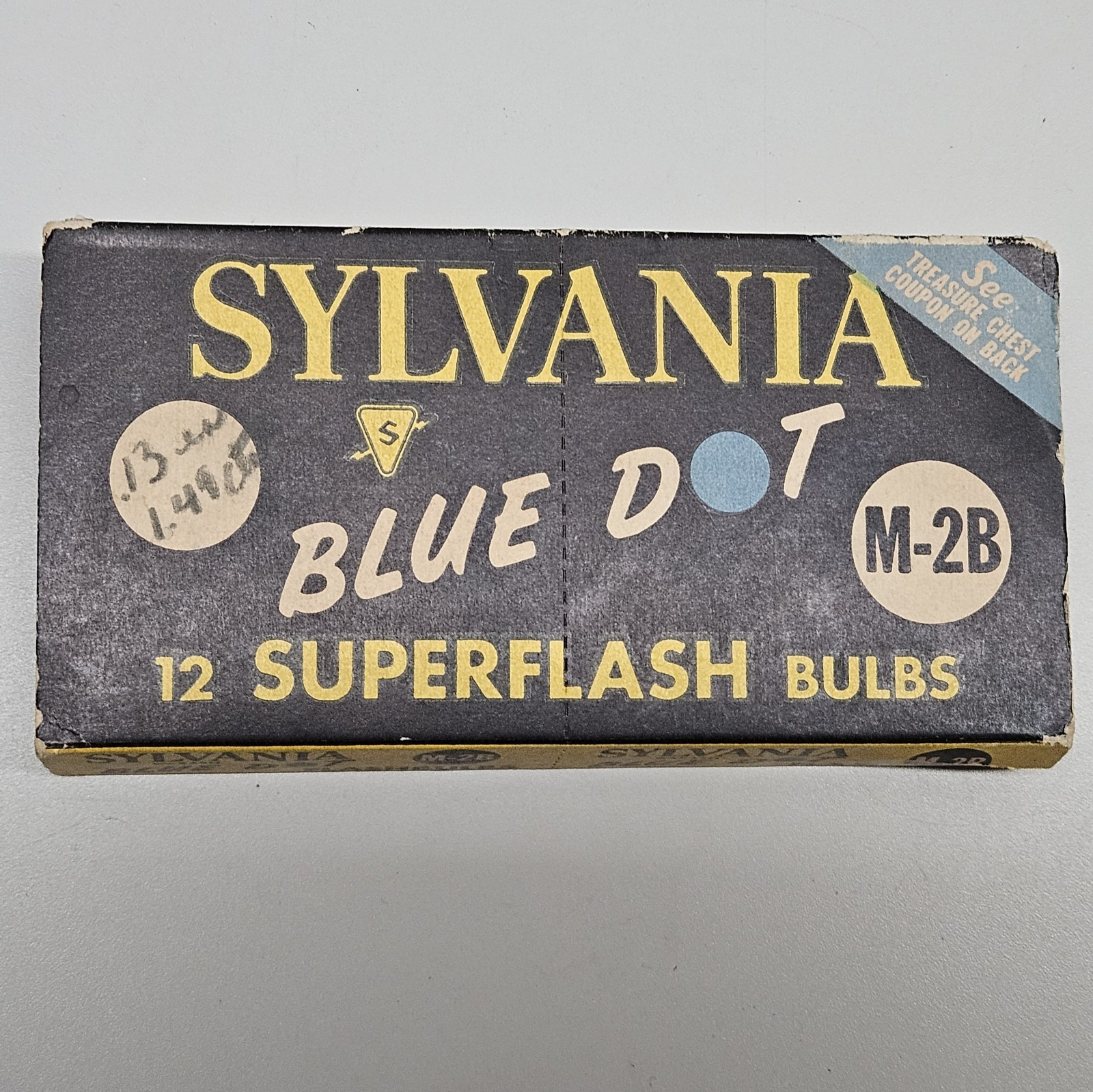 Sylvania Blue Dot Superflash Bulbs 10 In Pack Vtg 1950’s M-2 M-2B Flashbulbs
