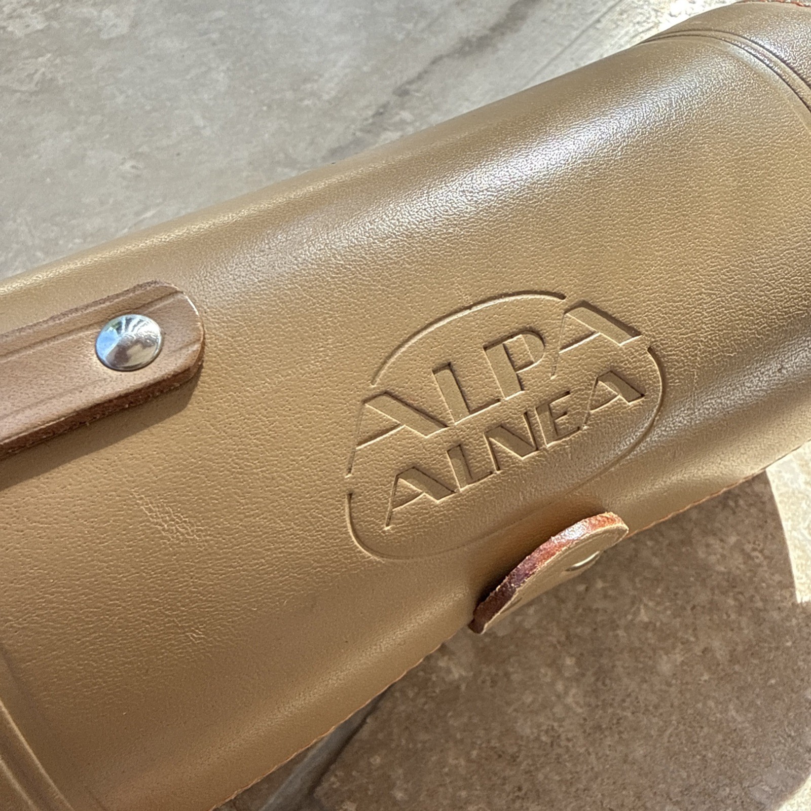 ✅ ALPA ALNEA REFLEX ORIGINAL LEATHER HARD CASE 7 X 3 Mint- Condition