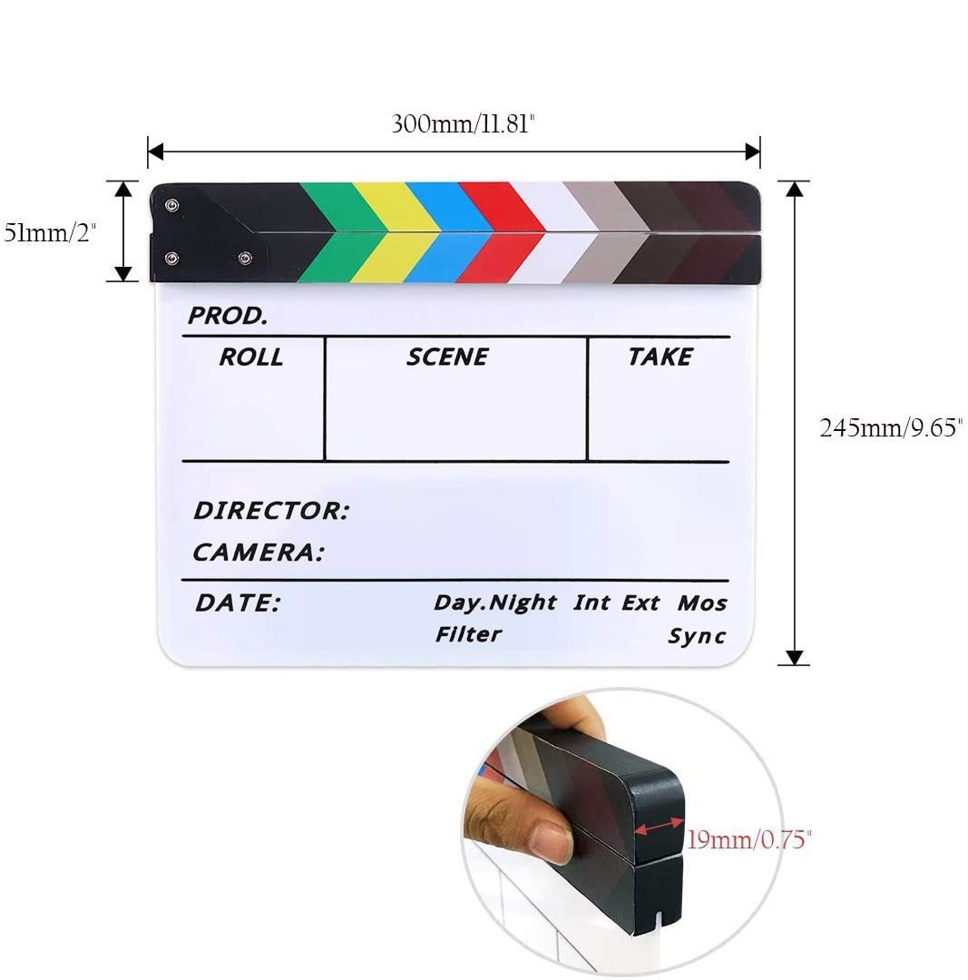 Movie Film Video Clapboard Director’s Cut Action Scene Clapper Board,Movie Them