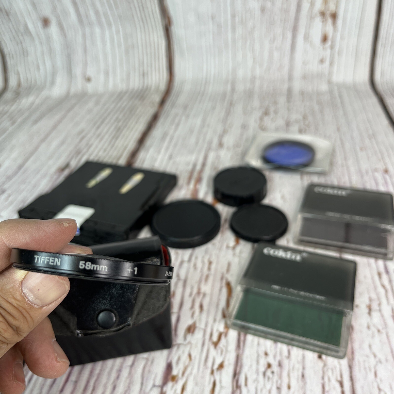 Vintage Camera Lenses And Assorted Parts Cokin ,Rolev , Tiffen