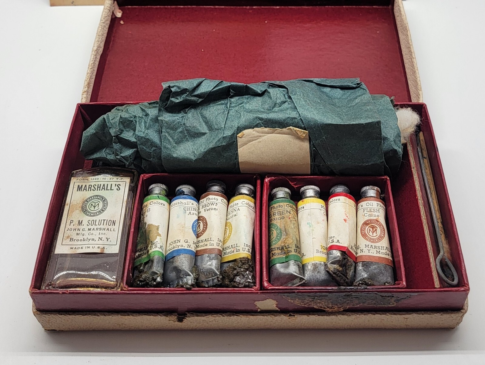 Vintage Marshall’s Transparent Photo Oils Colors Student Set John G Marshall USA