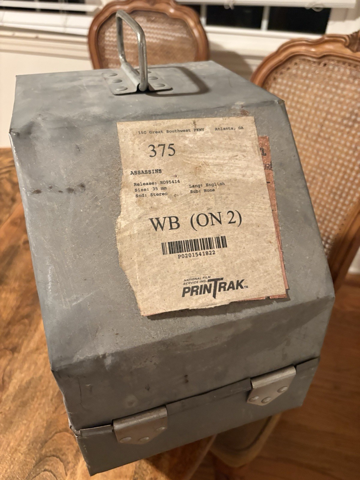 Vintage Hollywood Film Co 35mm Projector Film Reel Canister Shipping Can Case