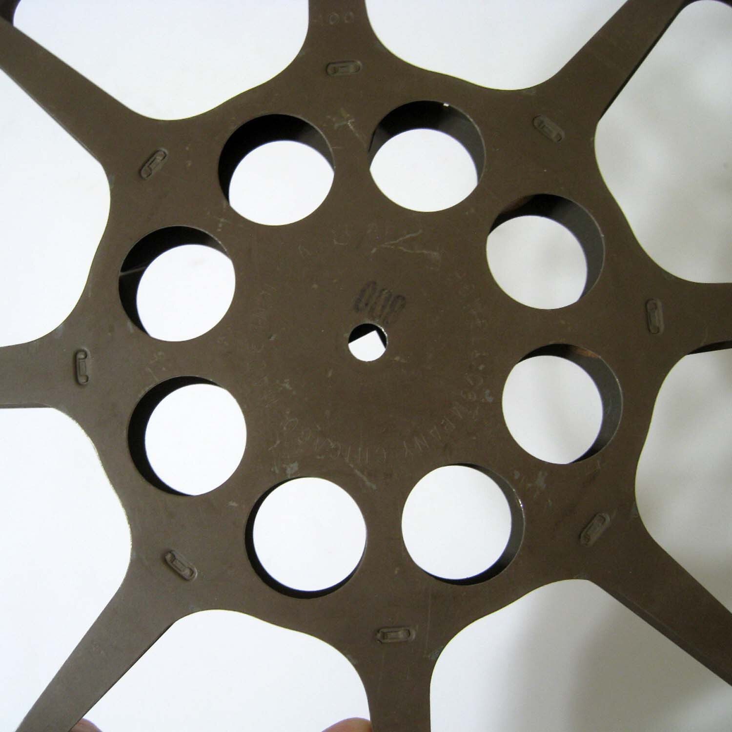 Antique MOVIE Film MAILING Canister – With 800 Ft 16mm Steel Reel – 1950s