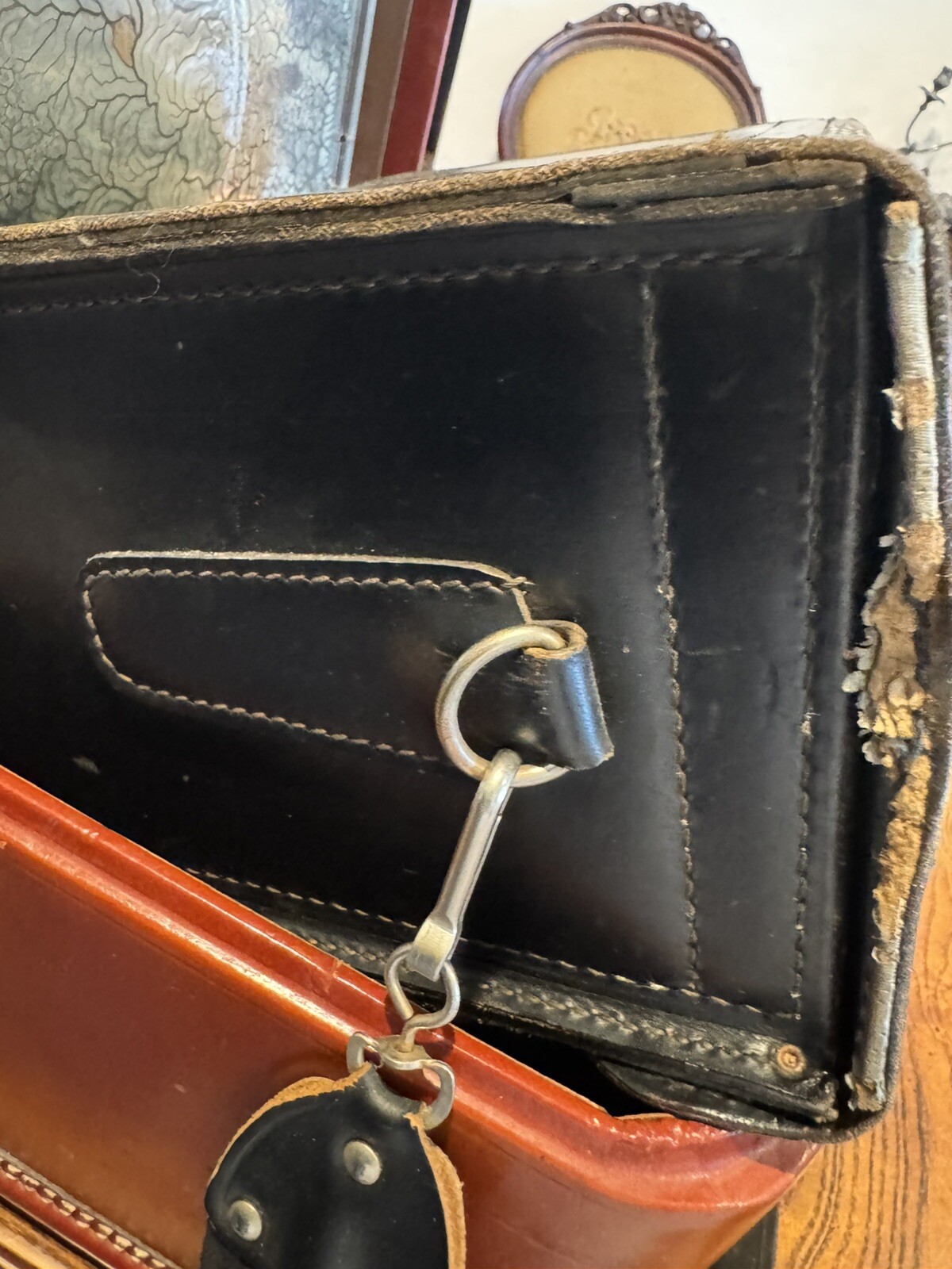 Vintage Coast Camera Case Black Genuine Cowhide Leather