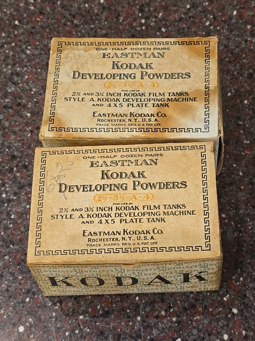 10- Eastman Kodak Developing Powders for 2-1/2, 3-1/2 MACHINES, 4X5 Plate Tanks