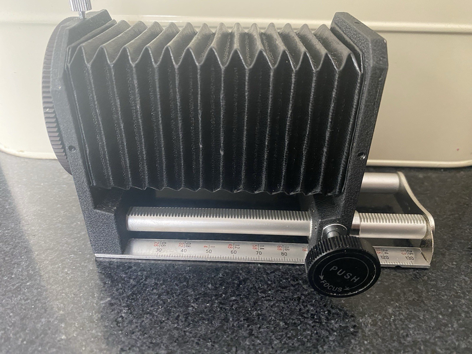 Vintage Hansa Camera Bellows On Rail. Focus Ect