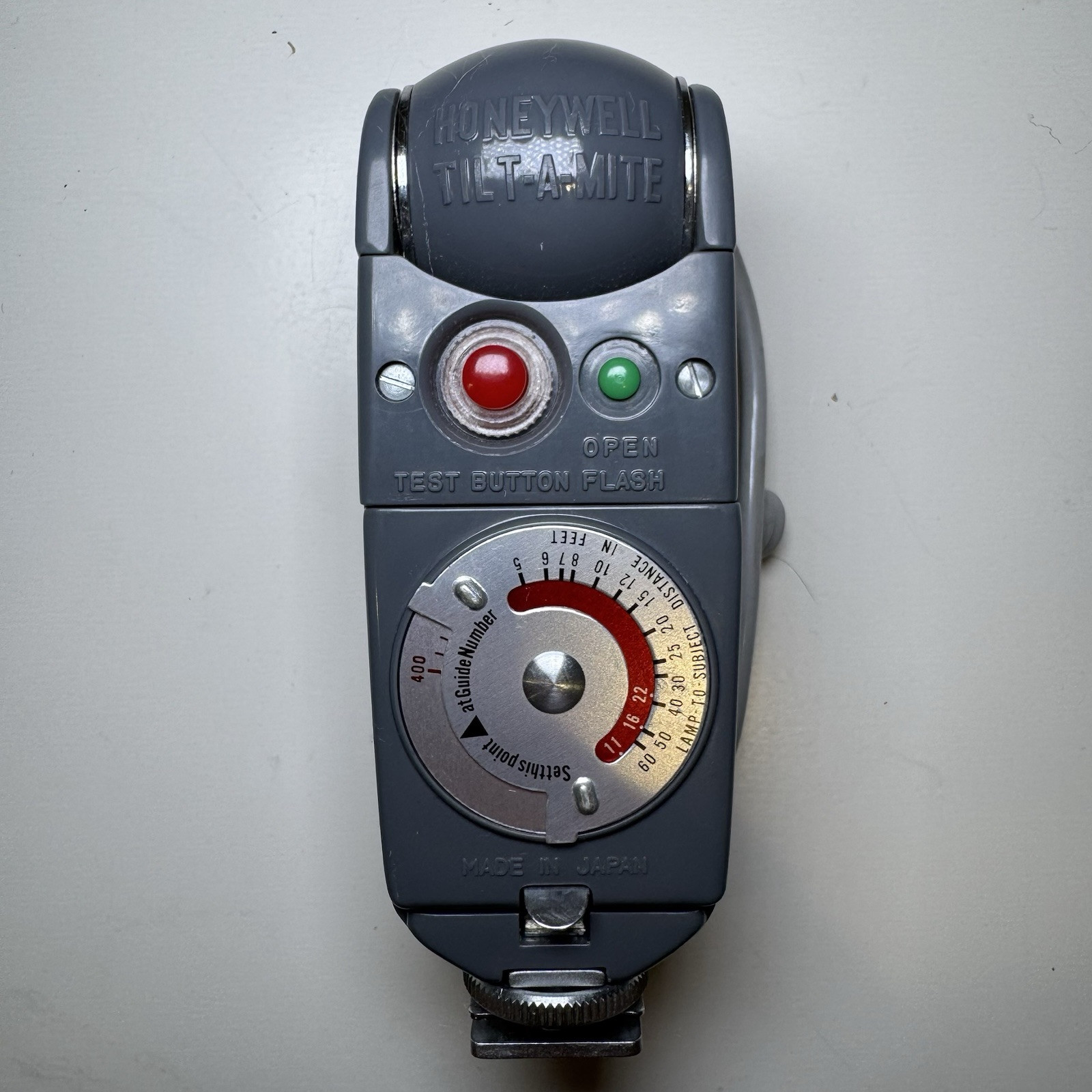 Vintage Honeywell Photo TILT-A-MITE Camera Flash Unit Collapsible Fan NOS & Case
